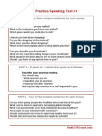 IELTS Speaking Practice Test 1