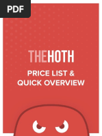 Hoth Price List