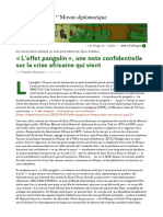 L'Effet Pangolin, Une Note Confidentielle Devenue Virale en Afrique, Par Frédéric Mantelin (Les Blogs Du Diplo, 9 Avril 2020)