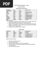 FICHA TÉCNICA DE PREPARAÇÃO Risoto 24 Alunos