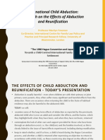 International Child Abduction: Research On The Effects of Abduction and Reunification