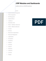 Polyclinic ERP Modules and Dashboards: This Module Provides You With Following Features