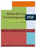 Ignou Bcs-011 Solved Assignment: Education Is The Key To Get Success