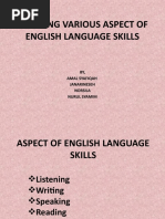 Teaching Various Aspect of English Language Skills