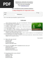 5º Ano - Avaliação Diagnóstica LEITURA - Aluno