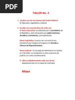 TALLER No 2 DIVISIÒN POLITICA Y ADMINISTRATIVA DE COLOMBIA