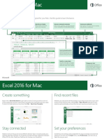 Microsoft Excel 2016 For Mac Quick Start Guide