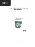 Tarea 3 Proyecto de Inversión Paola Rojas C.I. 26.460.026