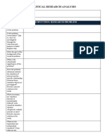 Format For Critical Analysis