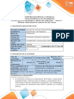 Guía de Actividades y Rubrica de Evaluación - Tarea 4 - Plantear Alternativas de Solución de Las Tareas