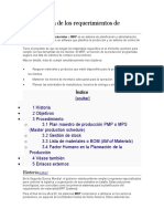 Planificación de Los Requerimientos de Material