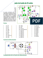 Circuito Amplificador de Audio de 25 Vatios