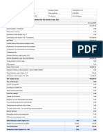 Projected Income Tax Computation Statement For The Month of Apr 2021