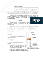 Experiment 1 Calorimetry and Heat Effects: Solution