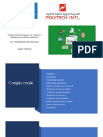 Compte Rendu Analyse Et Résolution D'un Problème Industriel