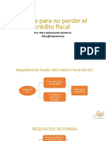 Pautas para Conservar El Crédito FIscal