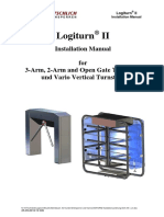 Logiturn II: Installation Manual For 3-Arm, 2-Arm and Open Gate Turnstiles Und Vario Vertical Turnstiles