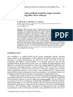 Development of Flood Boundary Maps of Urban Areas Using HEC-RAS Software