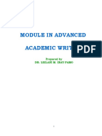 Advanced Academic Writing Module 01