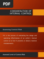 Consideration of Internal Control