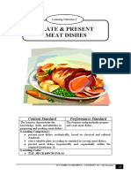 Plate & Present Meat Dishes: Content Standard Performance Standard