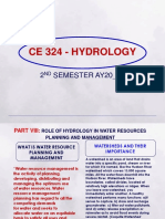 CE324 - HYDROLOGY - Paret 8.1