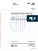 Efluentes Gasosos de Dutos e Chaminés de Fontes Estacionárias - Determinação de Dióxido de Enxofre, Trióxido de Enxofre e Névoas de Ácido Sulfúrico