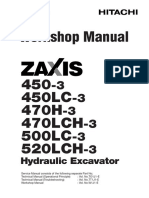 HITACHI ZAXIS 450-3, 450LC-3, 470H-3, 470LCH-3, 500LC-3, 520LCH-3 EXCAVATOR Service Repair Manual