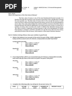 Assignment No. 9 Part I. Essay: What Is The Importance of The Time Value of Money?