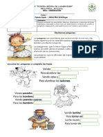 FICHA DE LOS PREGONES 2do Grado