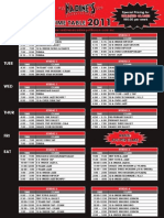 Nadines Timetable 2011