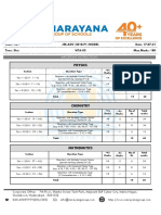 Physics: Class: SZ1 JEE-ADV (2018-P1) MODEL Date: 17-07-21 Time: 3hrs WTA-03 Max - Marks: 180