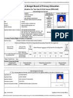 West Bengal Board of Primary Educa On: Applica On For Two Year D.El - Ed Course (REGULAR)