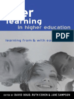 Peer Learning in Higher Education