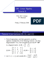 MA 106: Linear Algebra Tutorial 4: Prof. B.V. Limaye IIT Dharwad