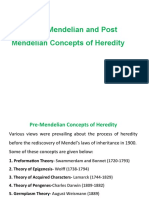  Pre and Post Mendelian Concept