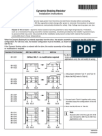 Dynamic Braking Resistor: Installation Instructions