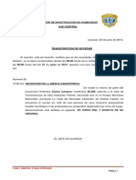 Transcripción de Novedad