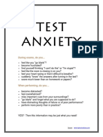 Test Test Test Test Anxiety Anxiety Anxiety Anxiety: During Exams, Do You..