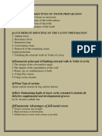 Q/Enumerate Objectives of Tooth Preparation