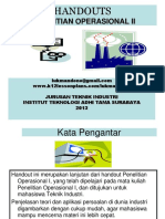 Handouts Penelitian Operasional II