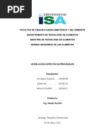 Legislación Alimentaria Rep. Dominicna e Internacional