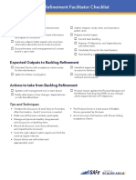 Backlog Refinement Facilitator Checklist