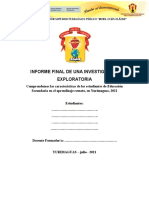 Formato de Informe Exploratorio