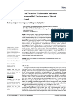 Moderating Effects of Founders' Role On The Influence of Internationalization On IPO Performance of Listed Companies in Thailand