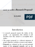 How To Write A Research Proposal