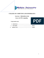 College of Computing and Informatics: Information System DNA Computing