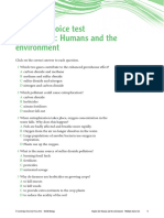 Multiple-Choice Test Chapter 22: Humans and The Environment: 1 A B C D 2 A B C D 3 A B C D 4 A B C D 5 A B C D