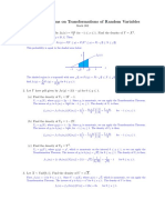 Practice Problems On Transformations of Random Variables