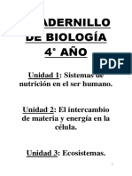 Cuadernillo de Biología 4° Año